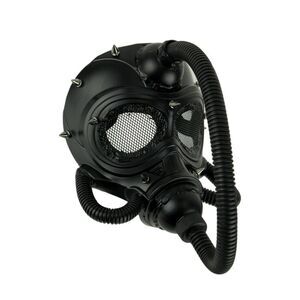 Black Spiked Submarine Diver Steampunk Adult Halloween Costume Mask